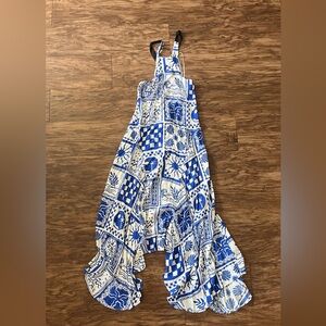 Ecote Blue and White Patterned dress